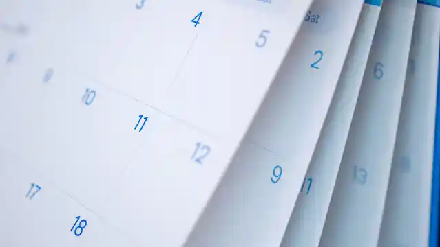Abstract calendar grid visual representing year-round workplace culture themes